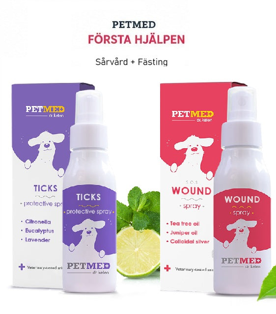 Petmed Första Hjälpen Pack – Sårvårdsspray + Fästingspray